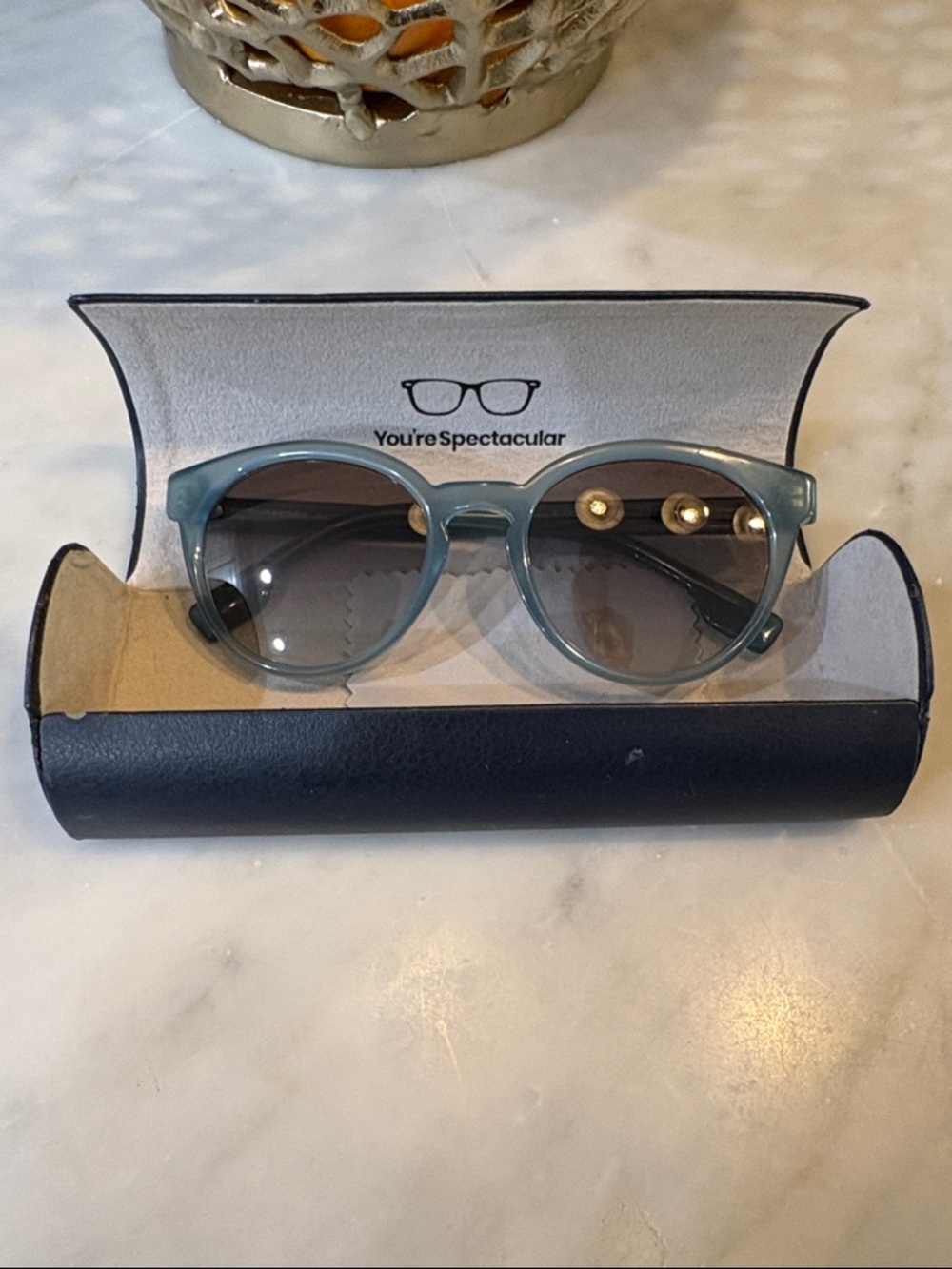 Burberry Amelia Sunglasses in Milky Blue - Picture 8 of 8